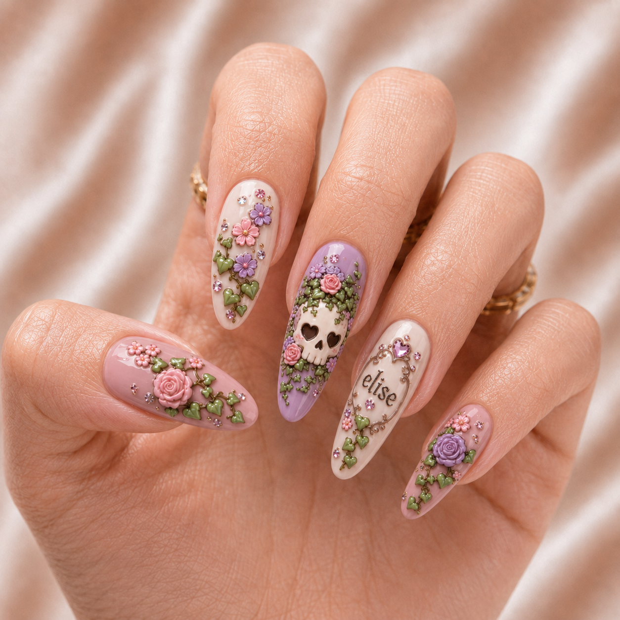 Skull Garden - Personalized Press-On Nails