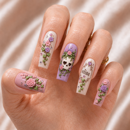 Skull Garden - Personalized Press-On Nails