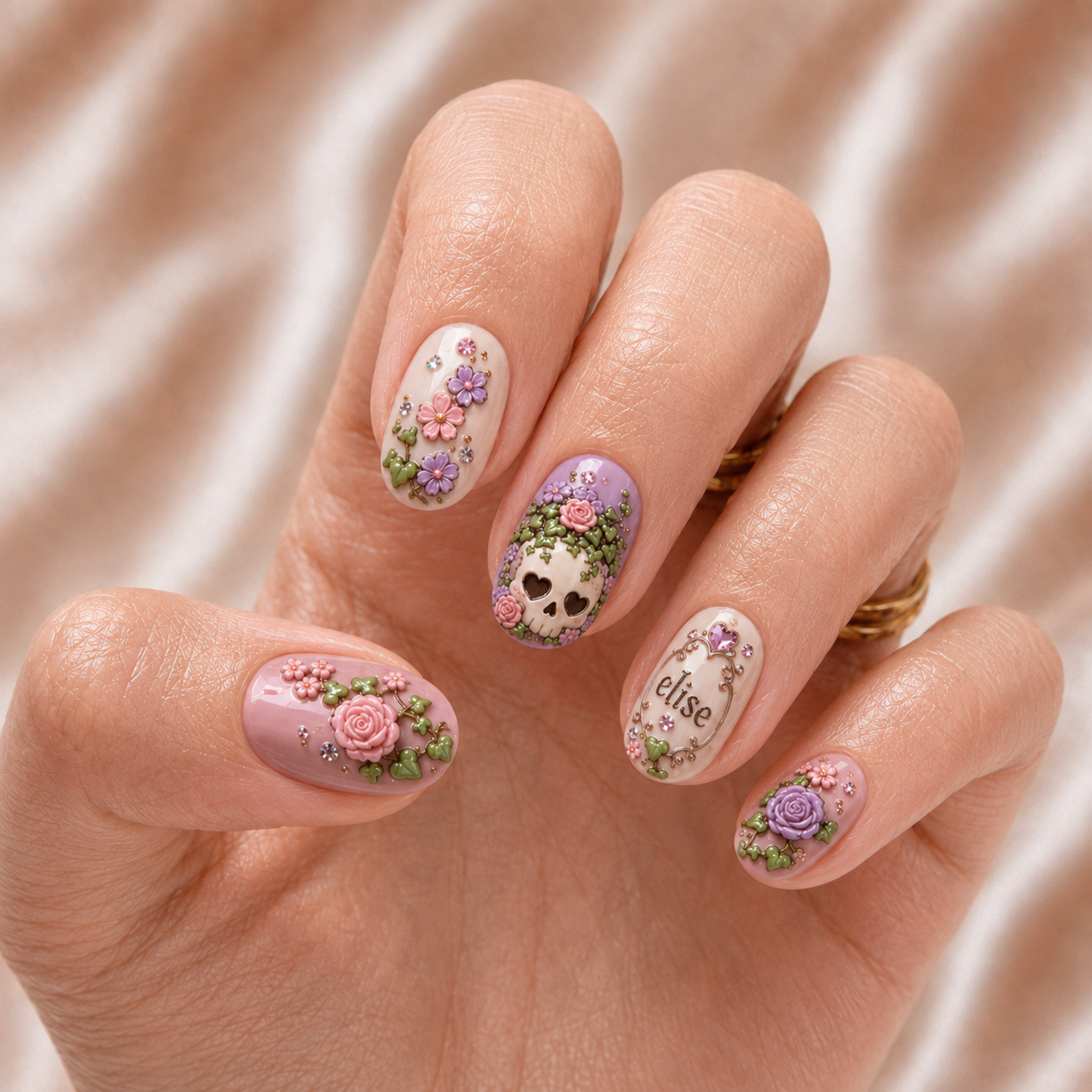 Skull Garden - Personalized Press-On Nails