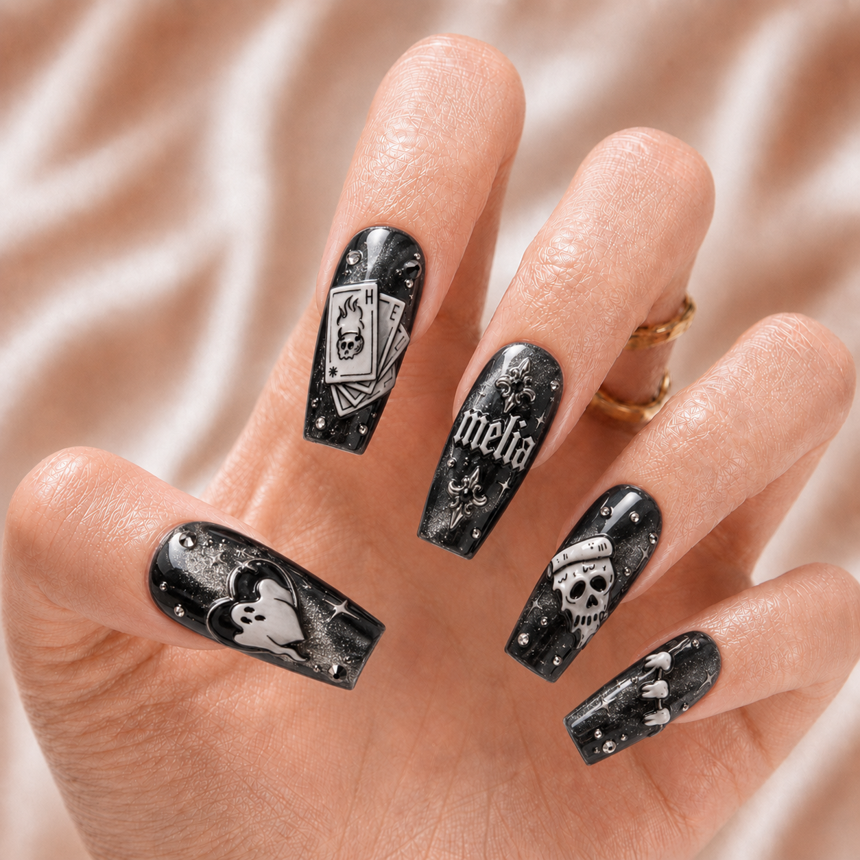 Ghost Halloween - Personalized Press-On Nails