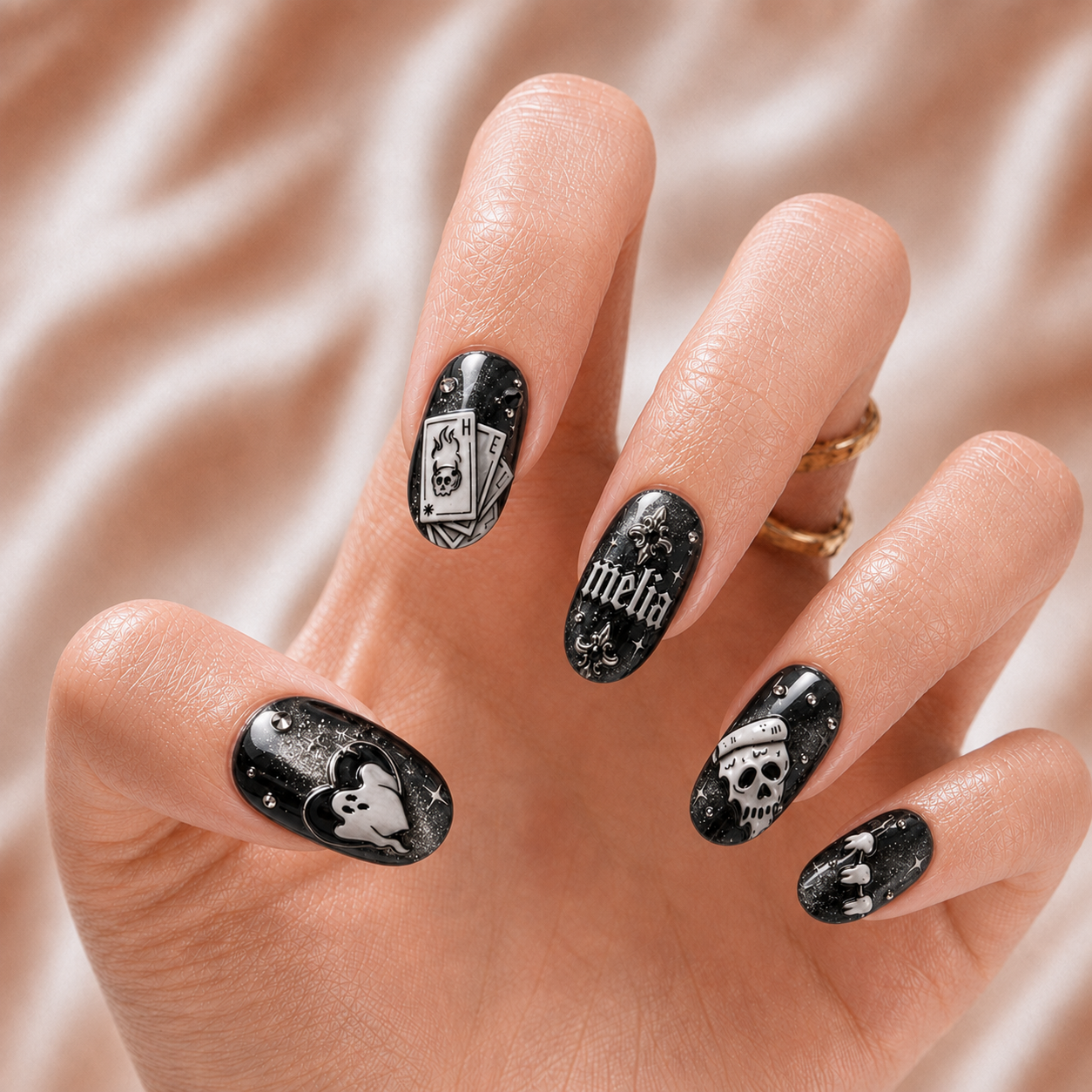 Ghost Halloween - Personalized Press-On Nails