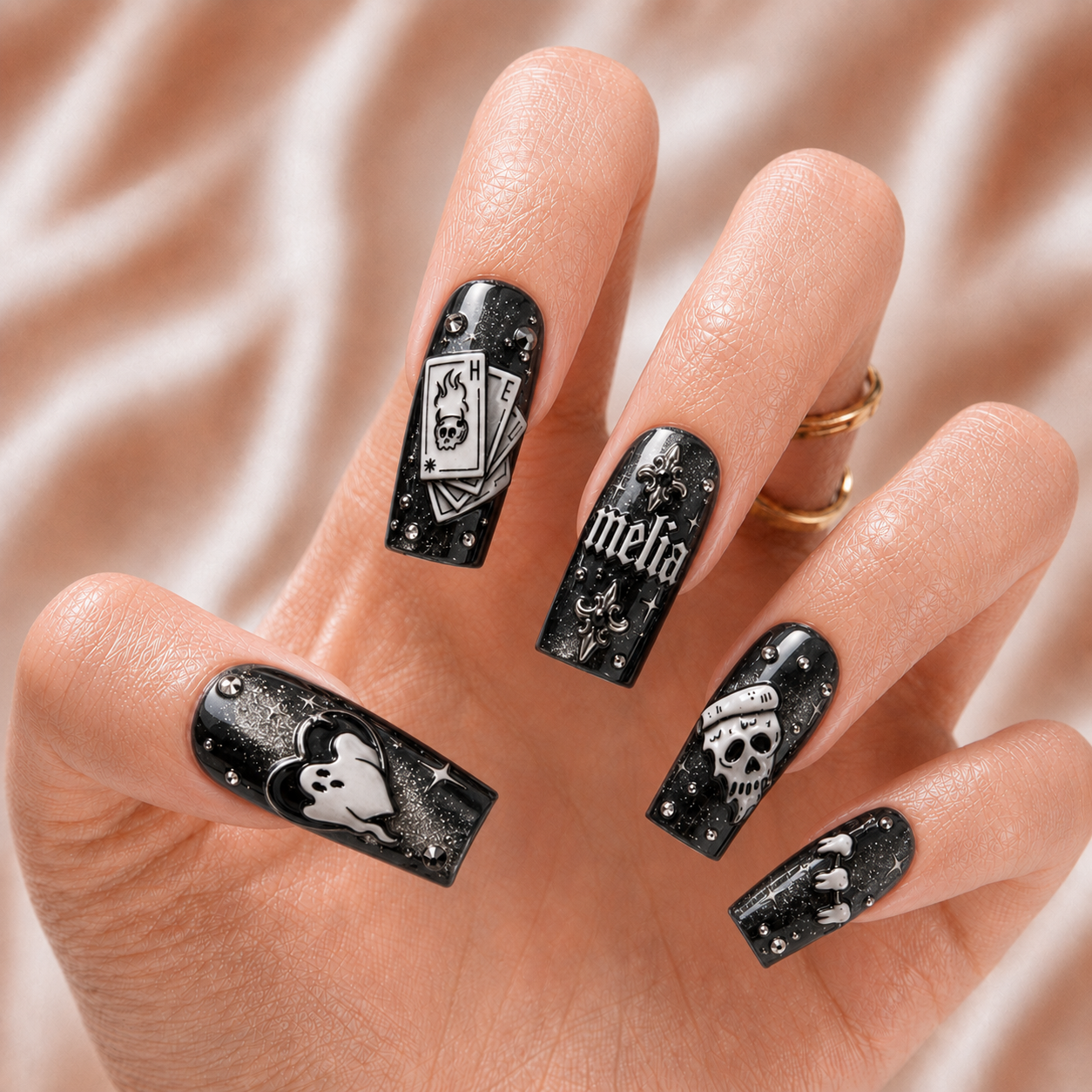 Ghost Halloween - Personalized Press-On Nails