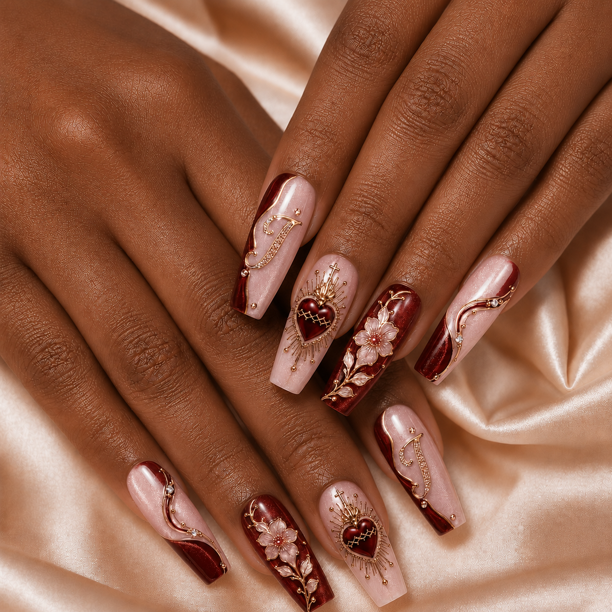 Sacred Heart - Personalized Press-On Nails