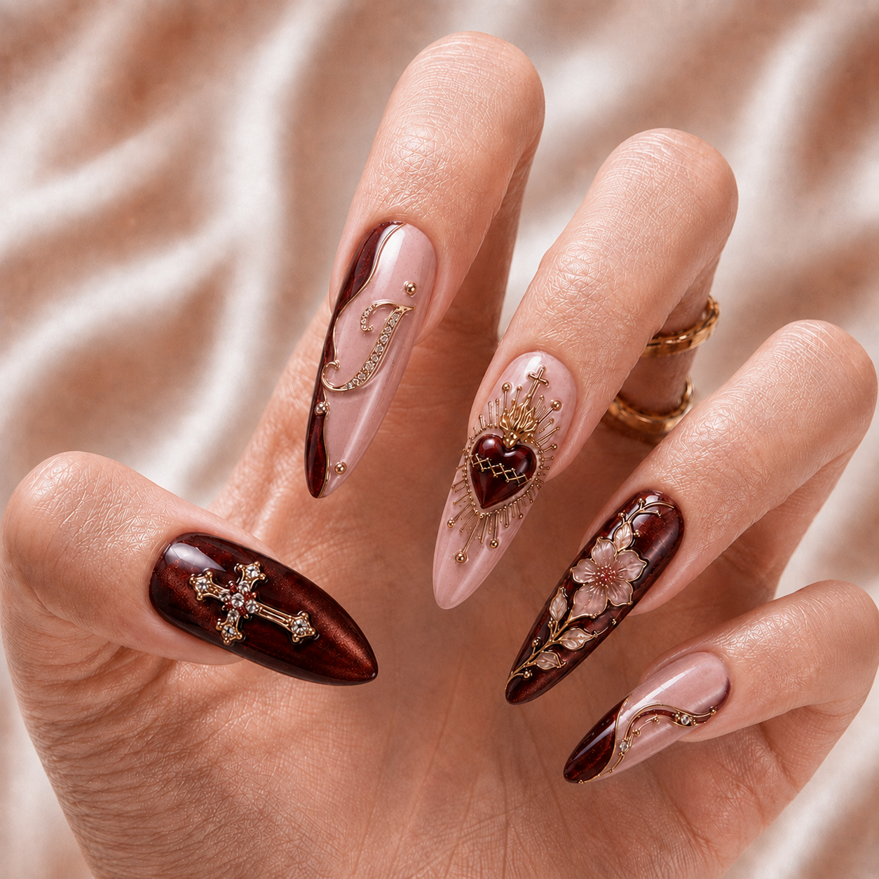 Sacred Heart - Personalized Press-On Nails