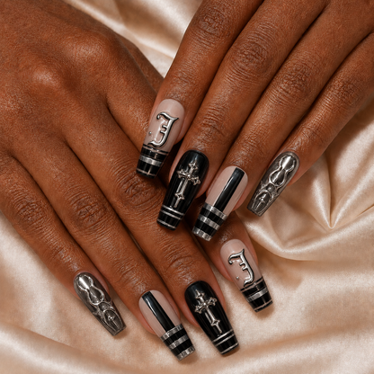 Gothic Christian Faith - Personalized Press-On Nails