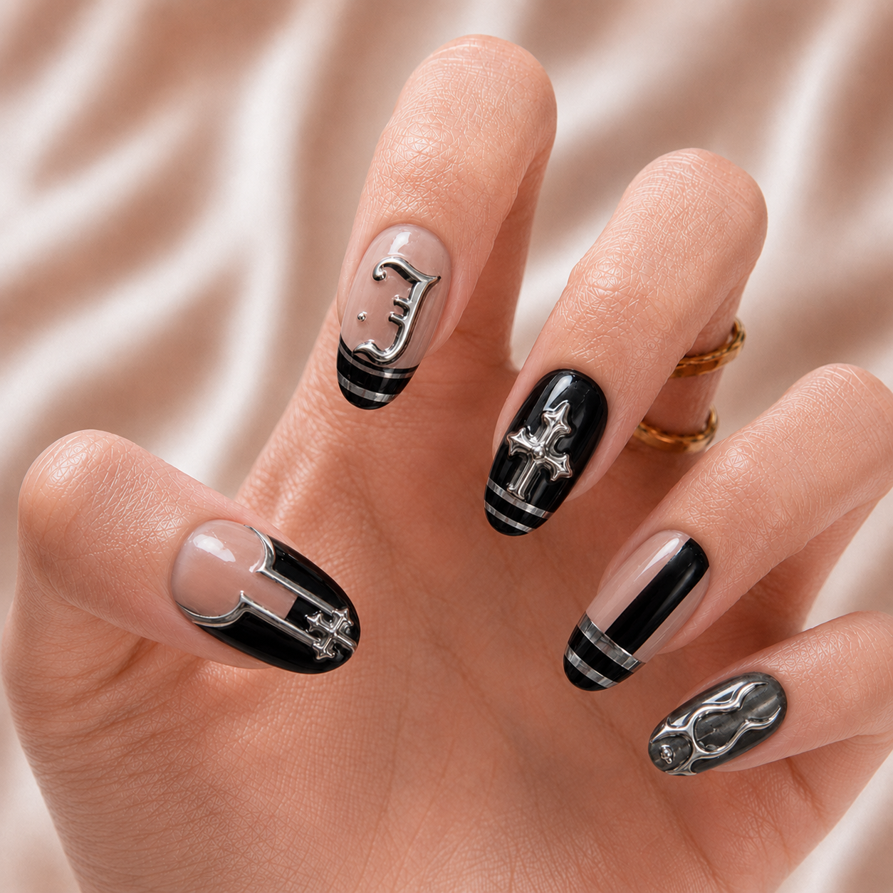 Gothic Christian Faith - Personalized Press-On Nails