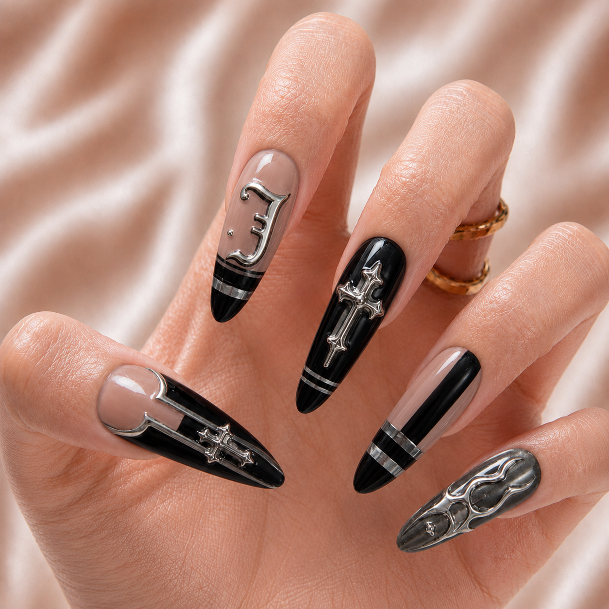 Gothic Christian Faith - Personalized Press-On Nails