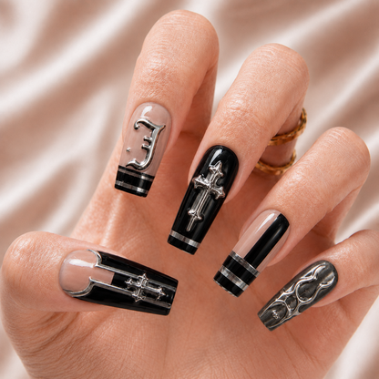 Gothic Christian Faith - Personalized Press-On Nails