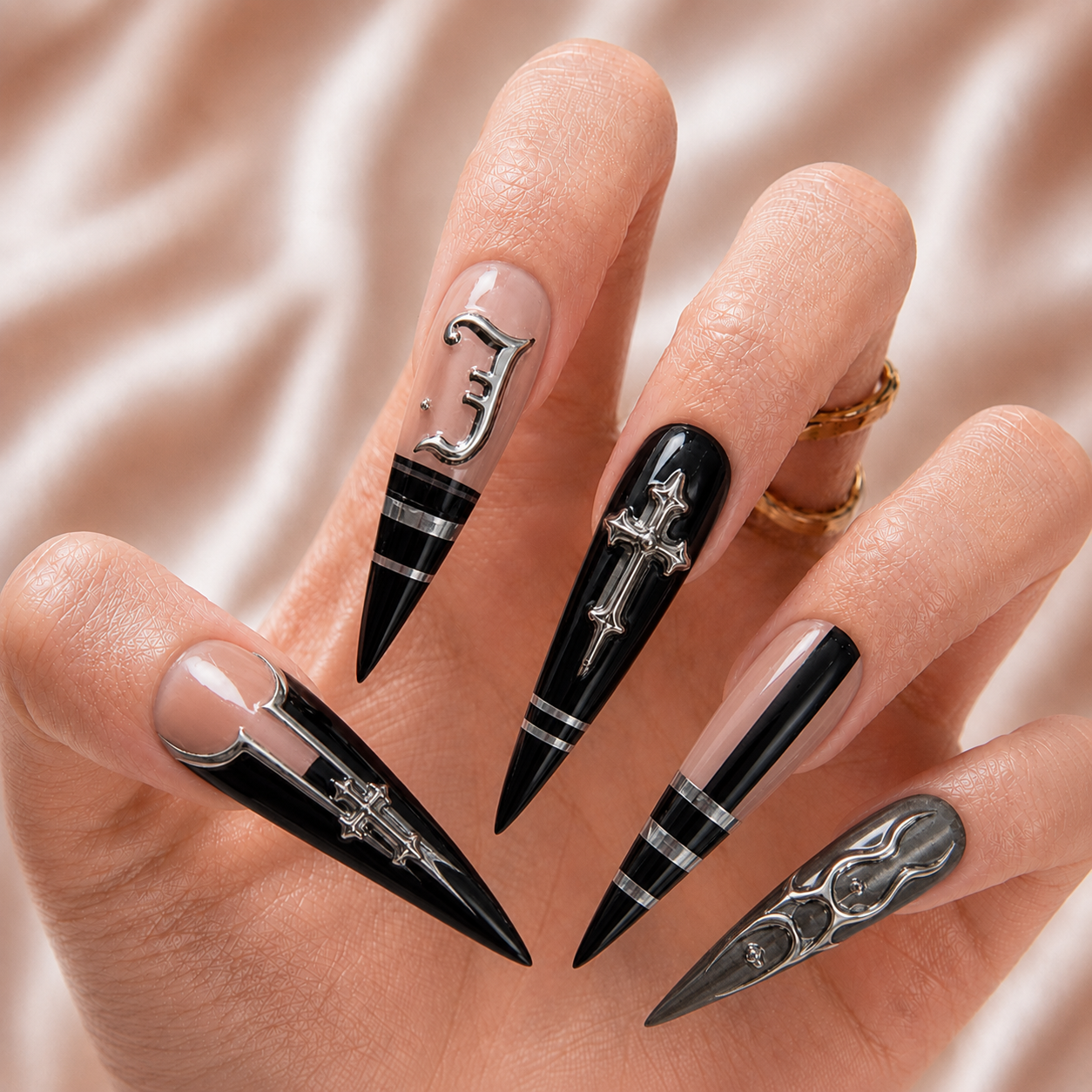 Gothic Christian Faith - Personalized Press-On Nails
