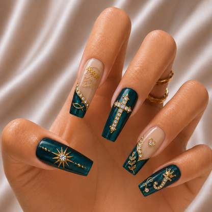 Faith Blessed - Personalized Press-On Nails