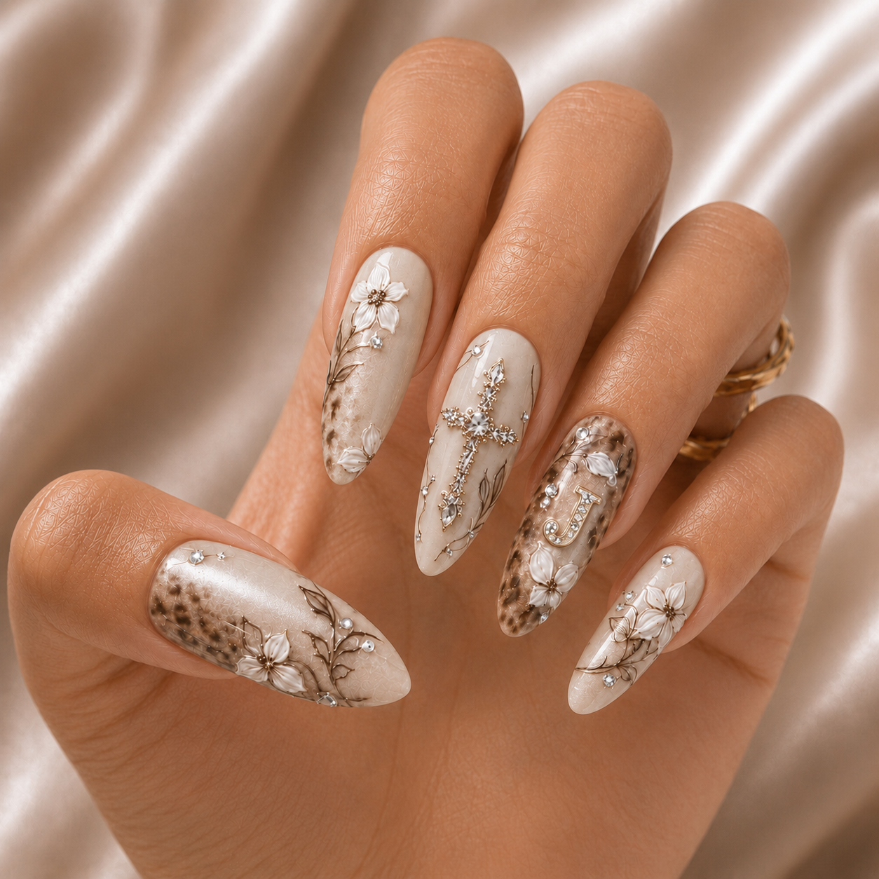 Faith Floral - Personalized Press-On Nails