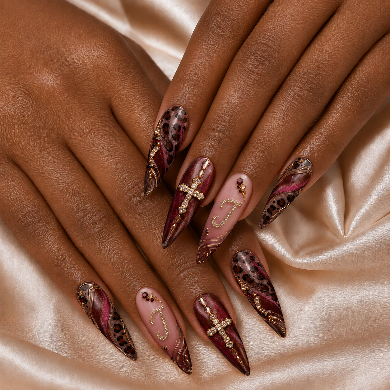 Faith Leopard - Personalized Press-On Nails
