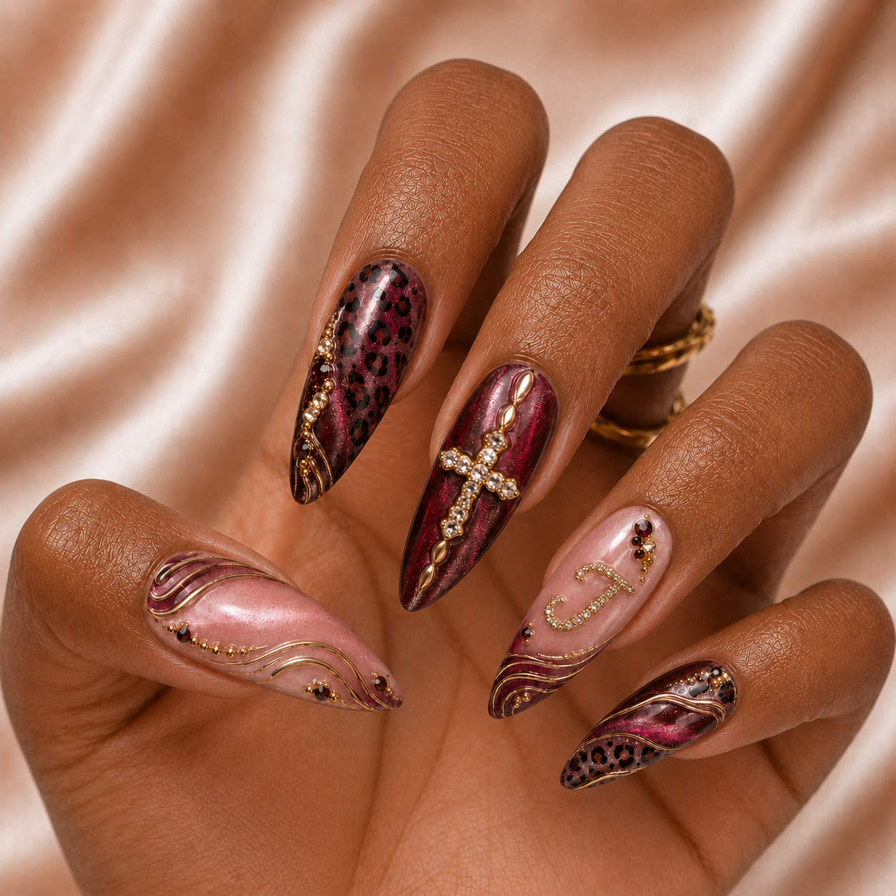 Faith Leopard - Personalized Press-On Nails