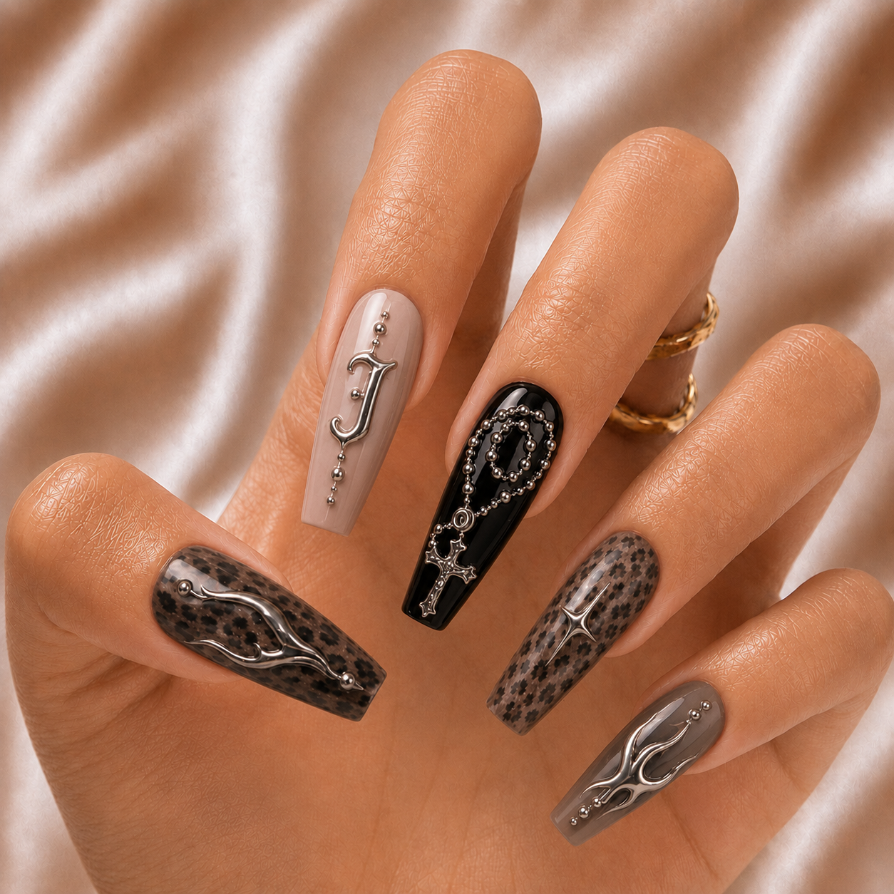 Rosary - Personalized Press-On Nails