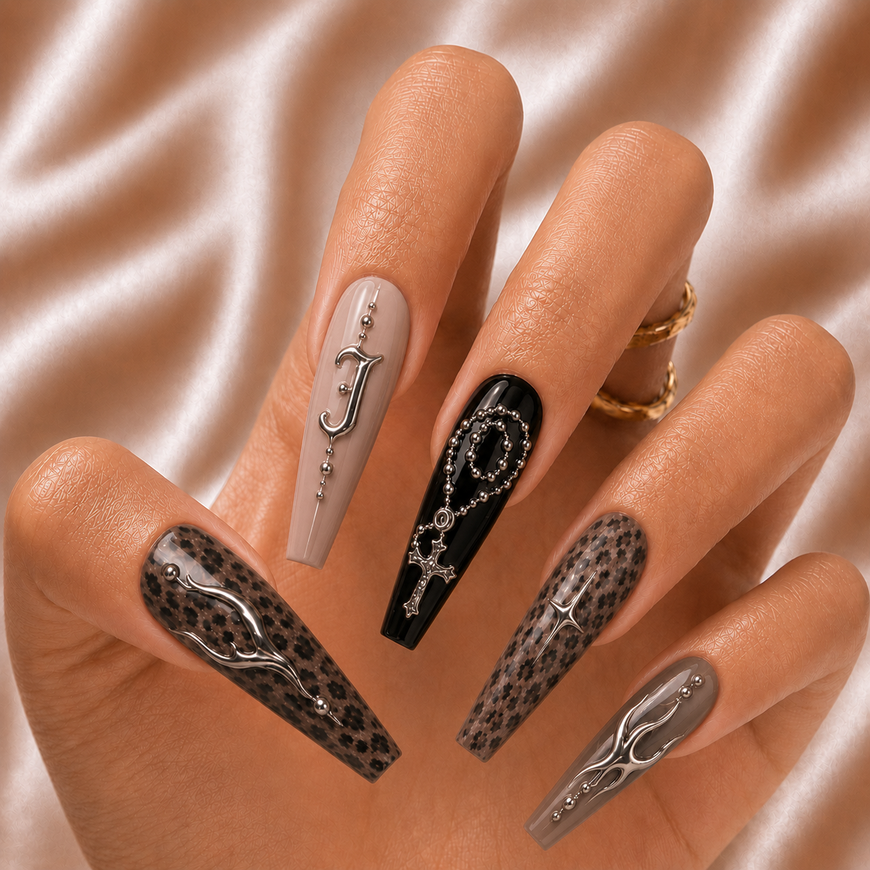 Rosary - Personalized Press-On Nails