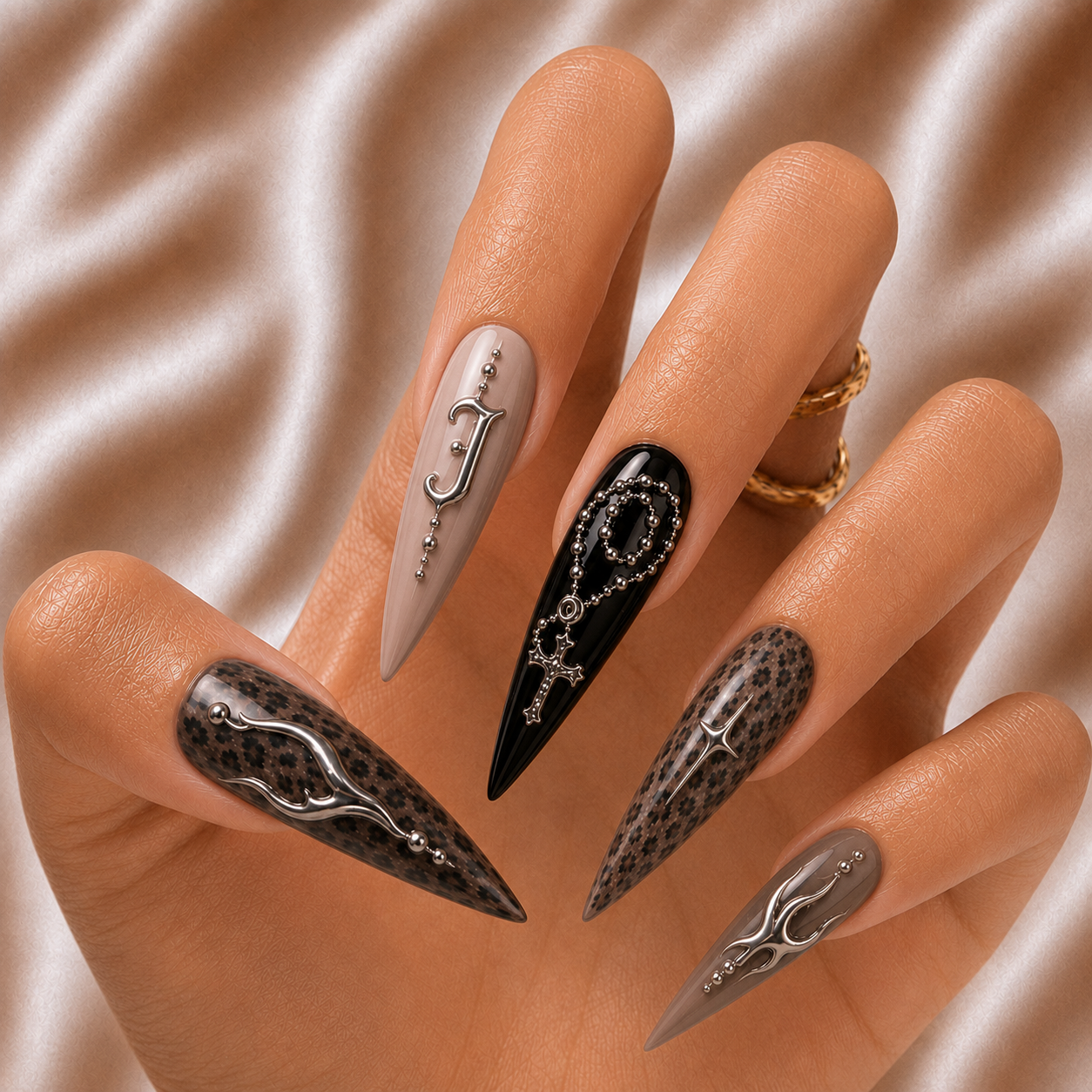 Rosary - Personalized Press-On Nails