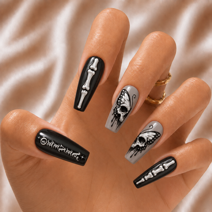 Skull Skeleton - Personalized Press-On Nails