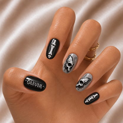 Skull Skeleton - Personalized Press-On Nails
