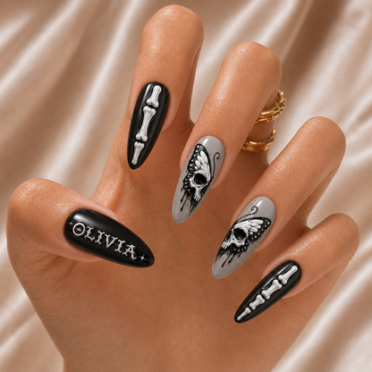 Skull Skeleton - Personalized Press-On Nails