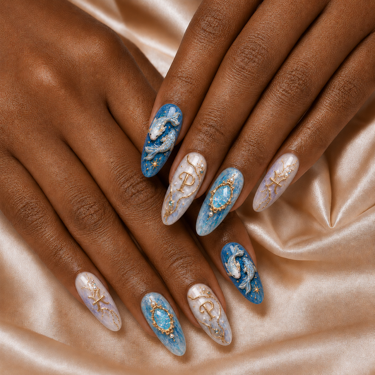Pisces Zodiac - Personalized Press-On Nails