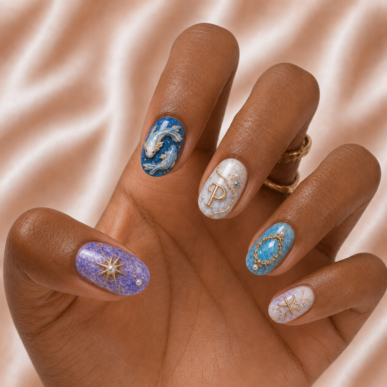 Pisces Zodiac - Personalized Press-On Nails
