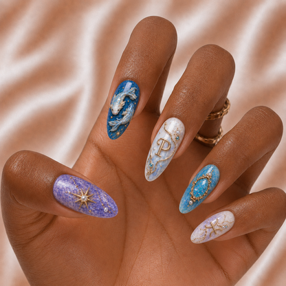 Pisces Zodiac - Personalized Press-On Nails