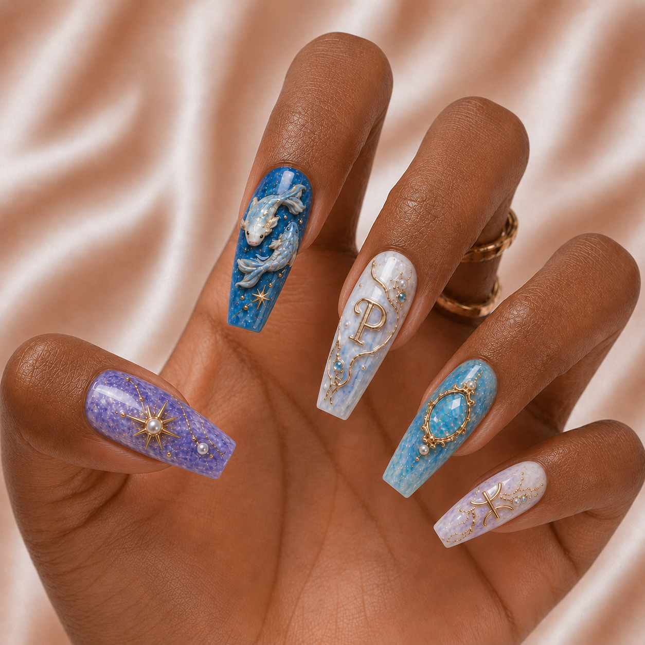 Pisces Zodiac - Personalized Press-On Nails