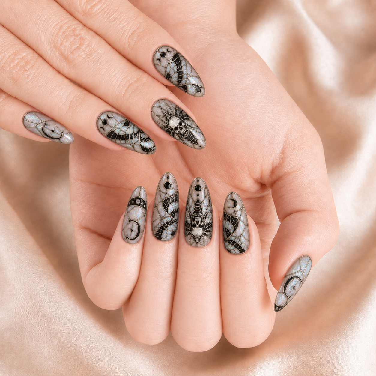 Death's Head Hawkmoth - Personalized Press-On Nails