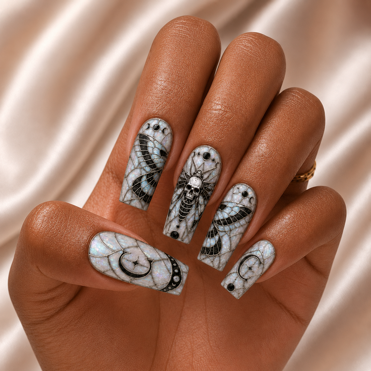 Death's Head Hawkmoth - Personalized Press-On Nails