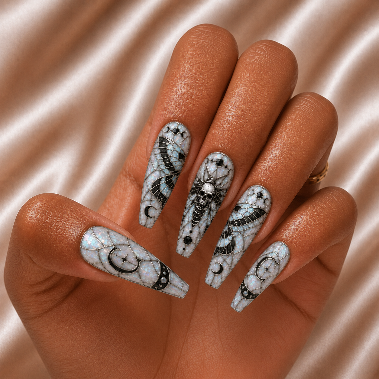 Death's Head Hawkmoth - Personalized Press-On Nails