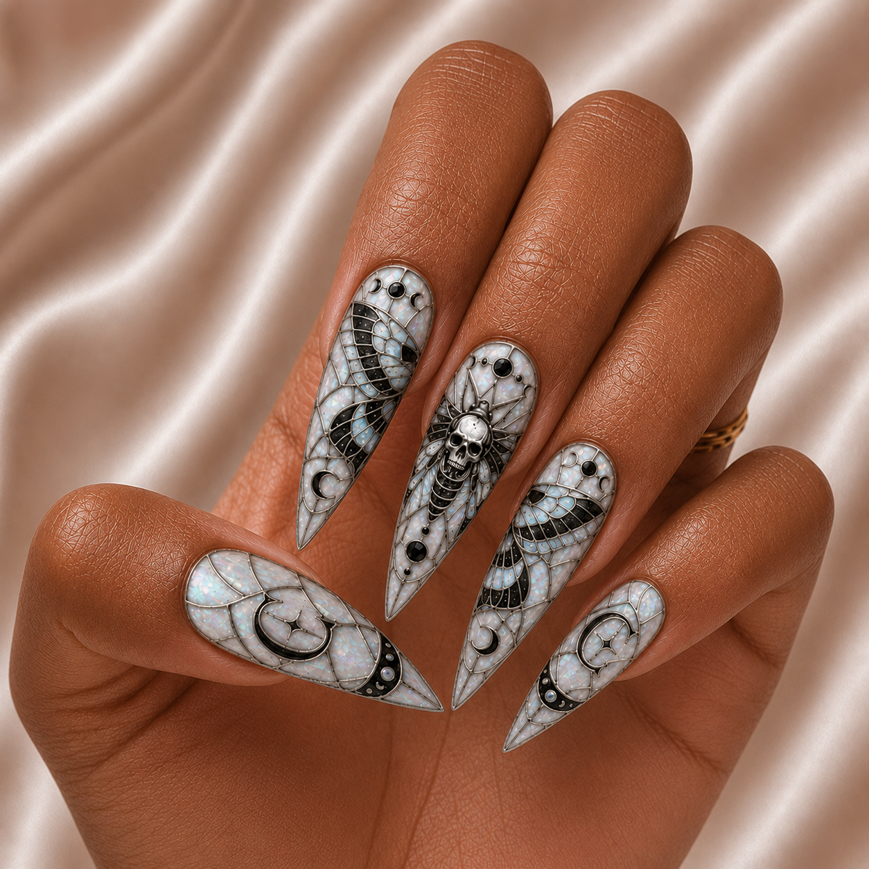 Death's Head Hawkmoth - Personalized Press-On Nails