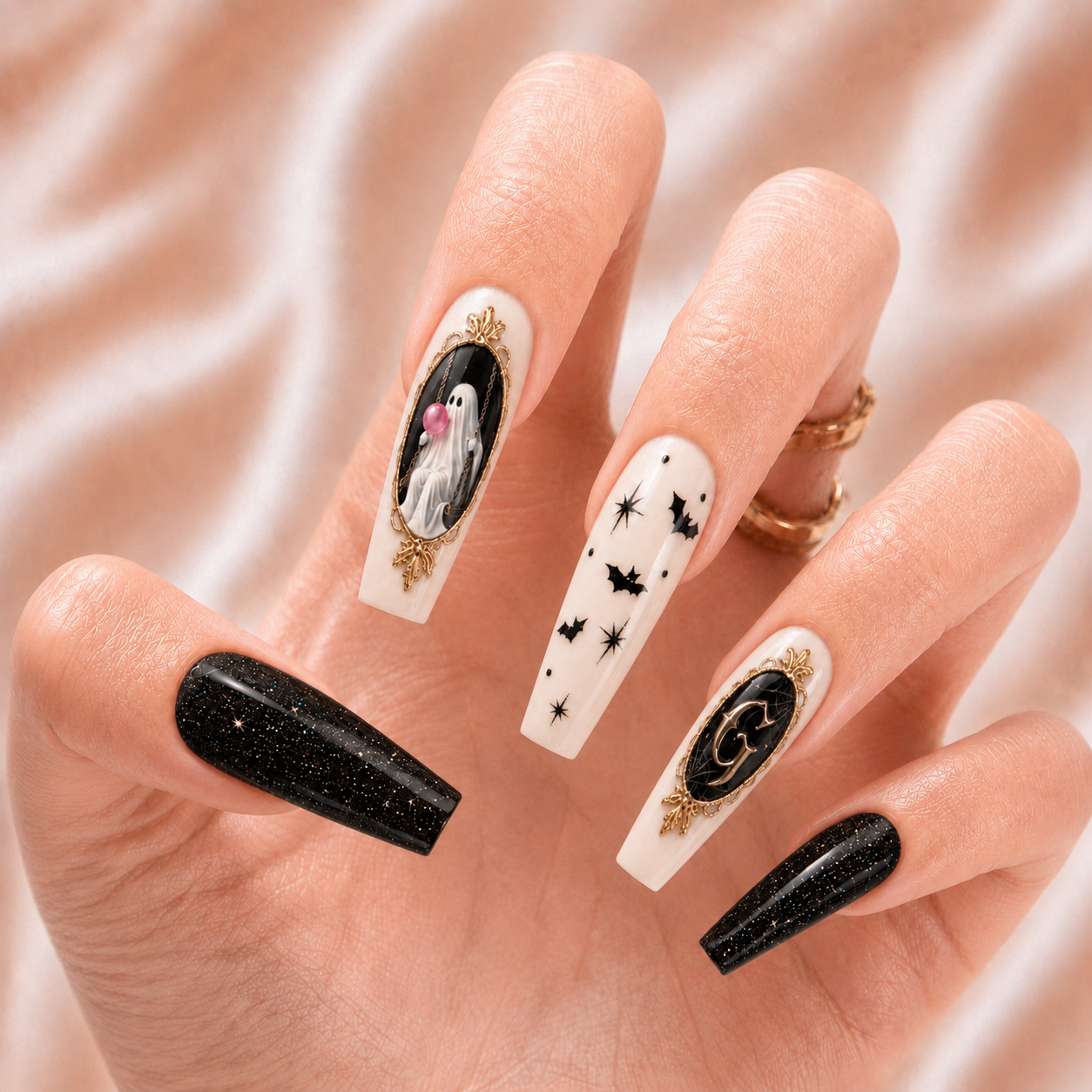 Ghost Balloons - Personalized Press-On Nails