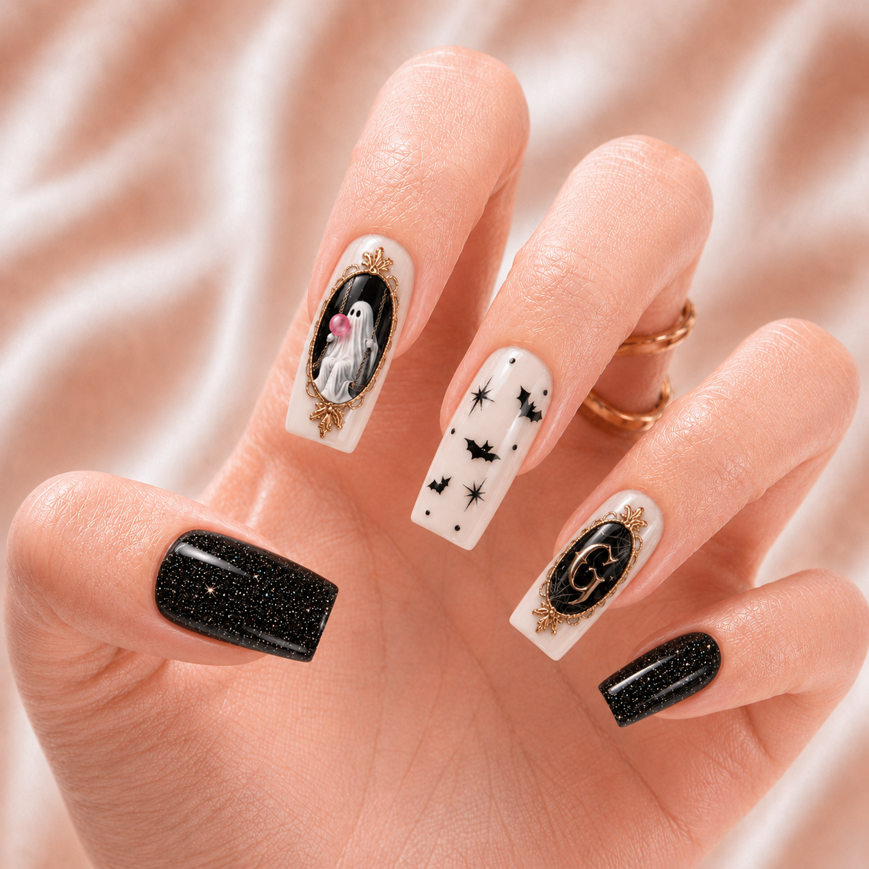Ghost Balloons - Personalized Press-On Nails