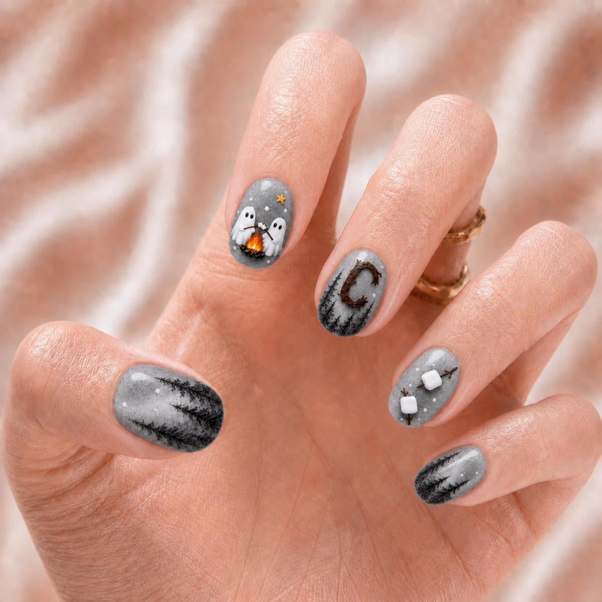 Ghost Camping - Personalized Press-On Nails