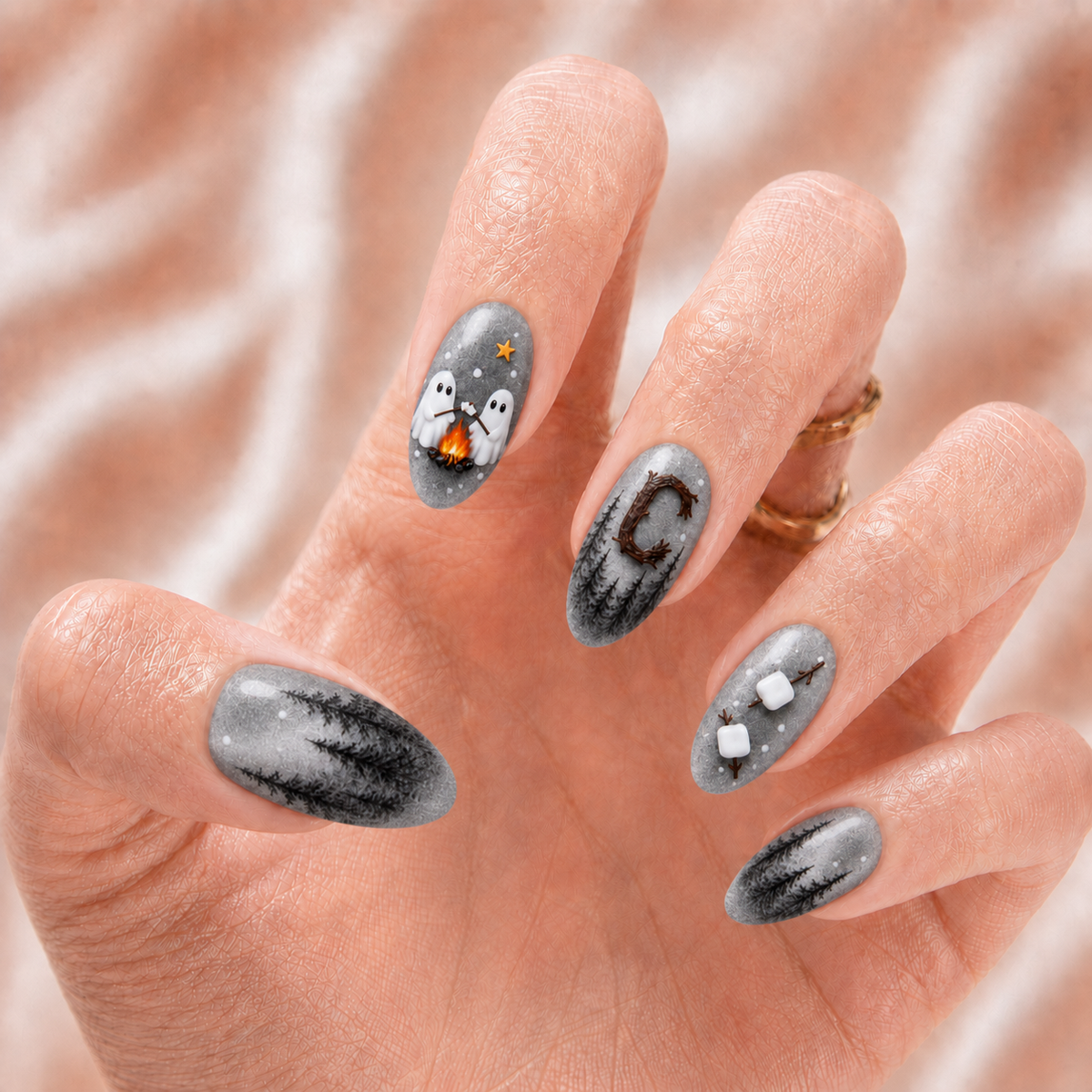 Ghost Camping - Personalized Press-On Nails