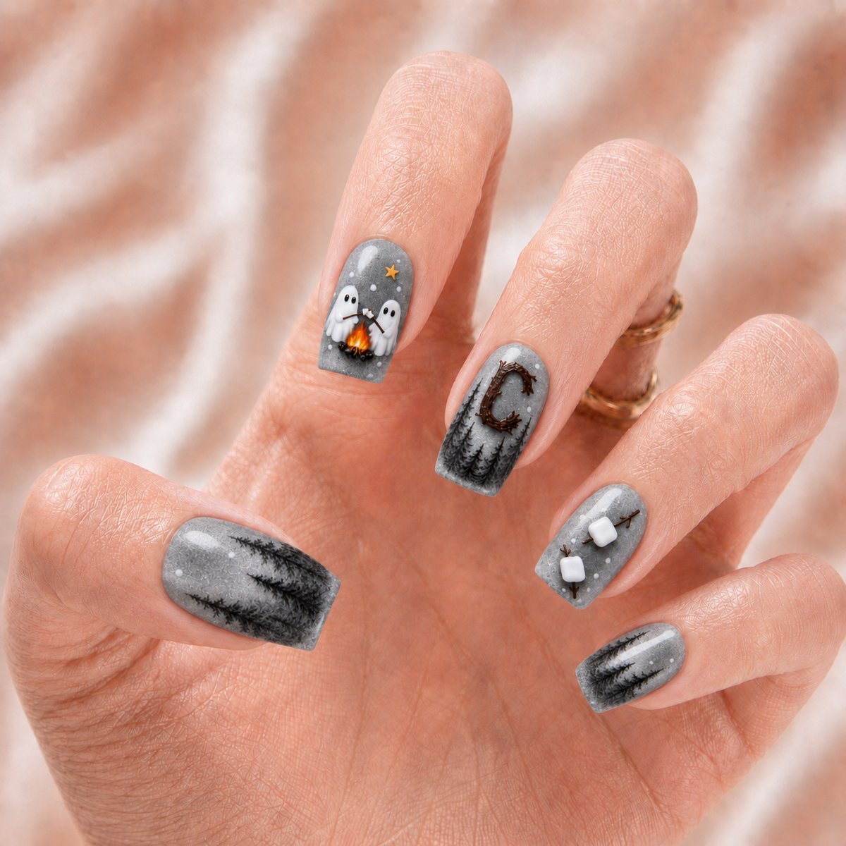 Ghost Camping - Personalized Press-On Nails