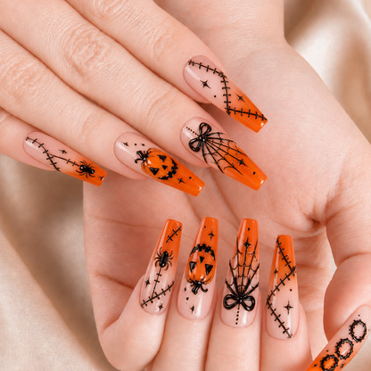 Pumpkin Horror - Personalized Press-On Nails