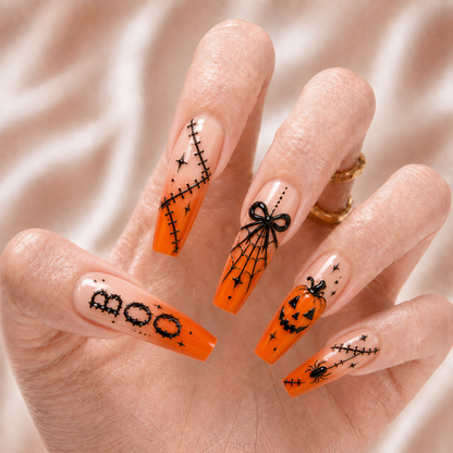 Pumpkin Horror - Personalized Press-On Nails