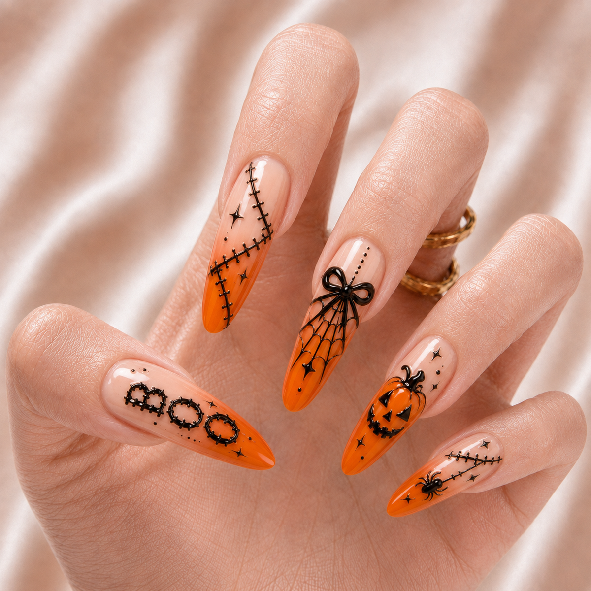 Pumpkin Horror - Personalized Press-On Nails