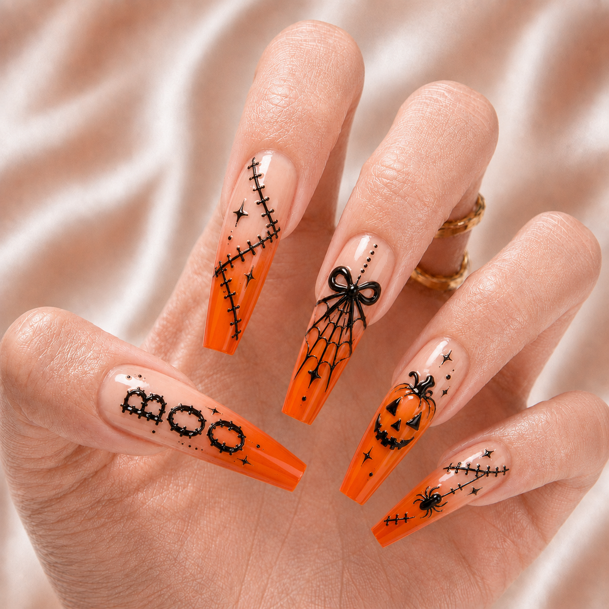 Pumpkin Horror - Personalized Press-On Nails