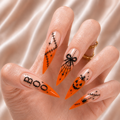 Pumpkin Horror - Personalized Press-On Nails