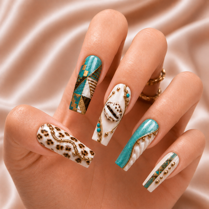 Cowrie Shell - Press-On Nails
