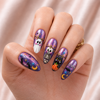 Preppy Spooky Season - Personalized Press-On Nails
