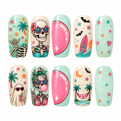 Spooky Cute Summer - Personalized Press-On Nails