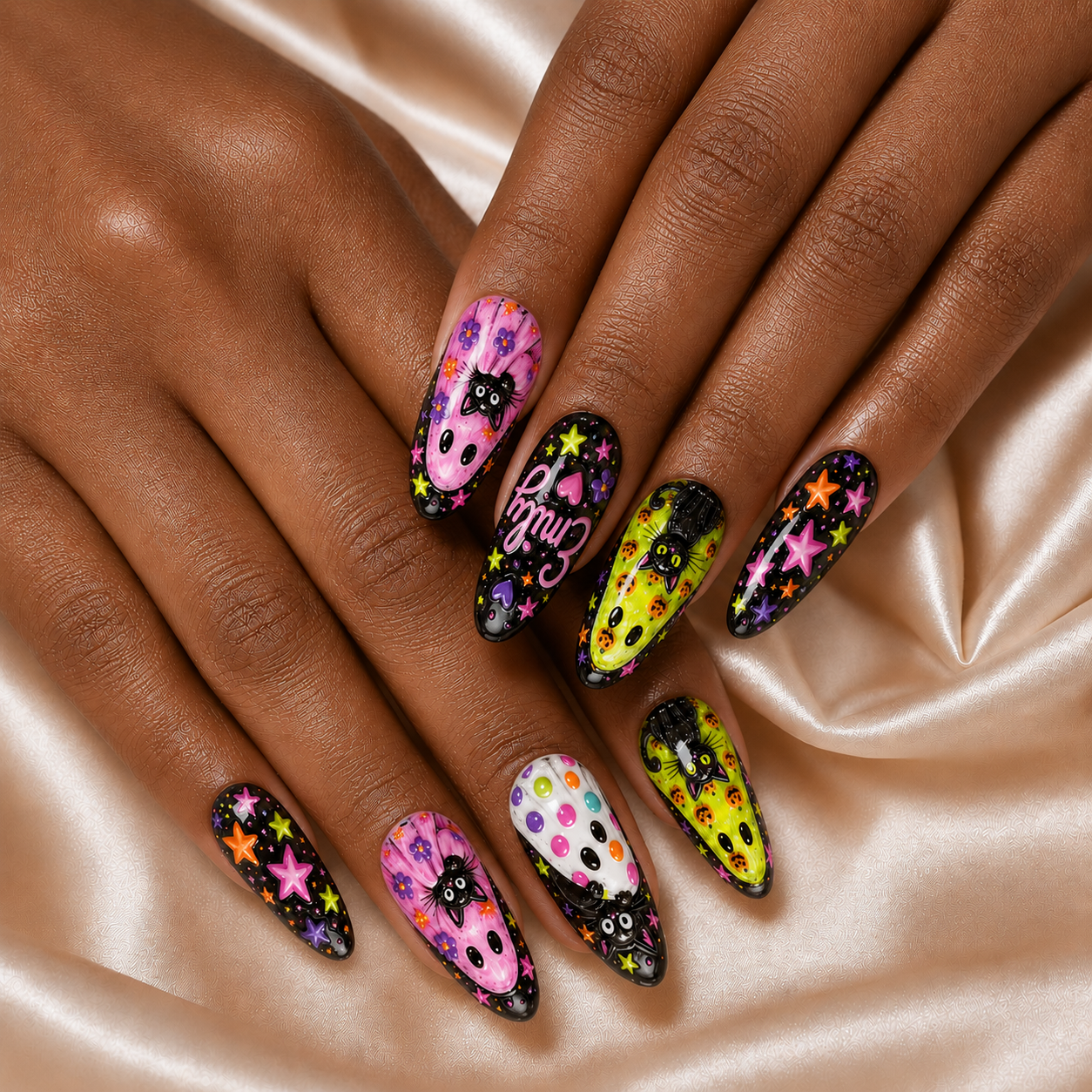 Preppy Girly Ghost - Personalized Press-On Nails