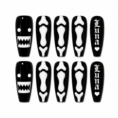 Domo Skeleton Nails - Personalized Press-On Nails