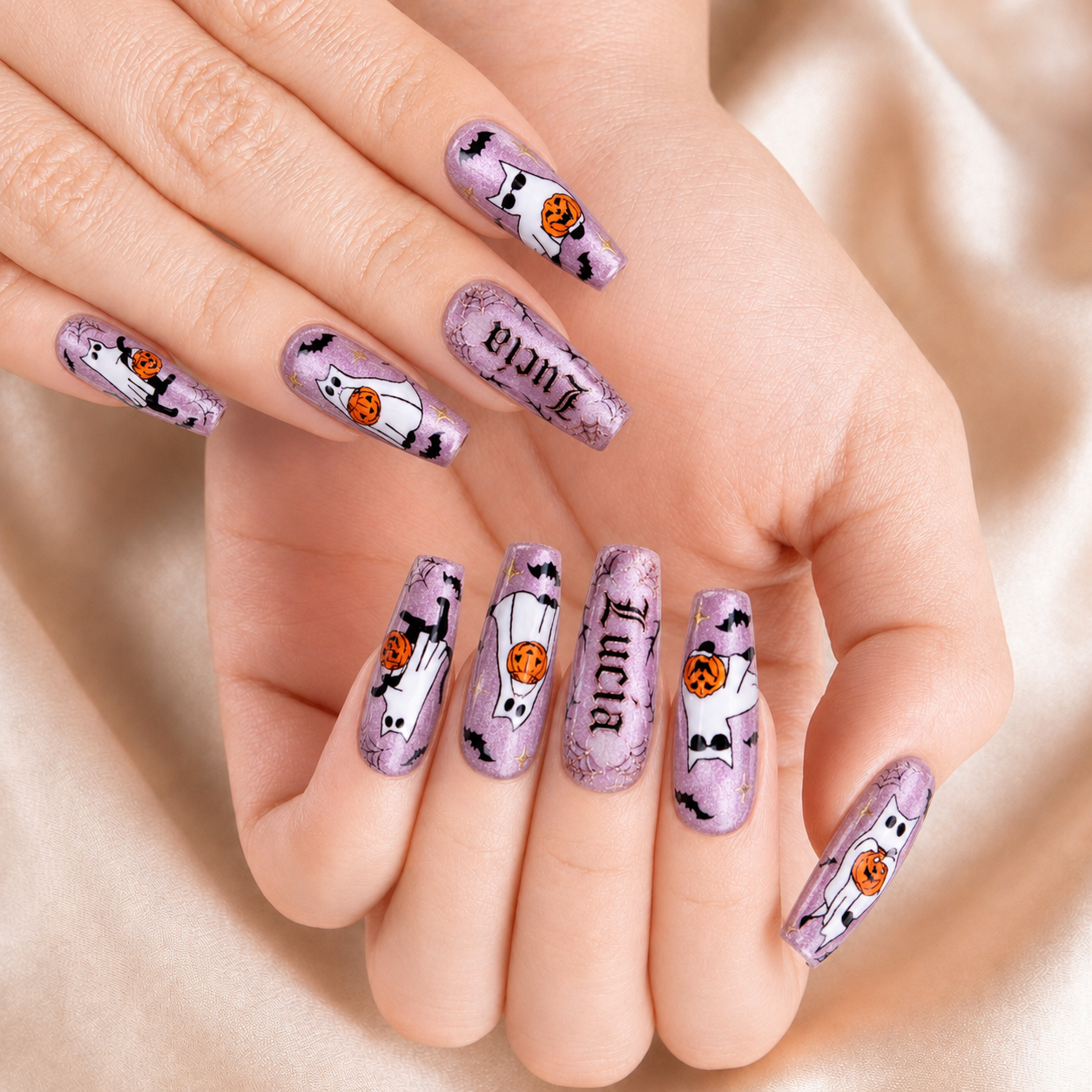 Ghost Cat - Personalized Press-On Nails