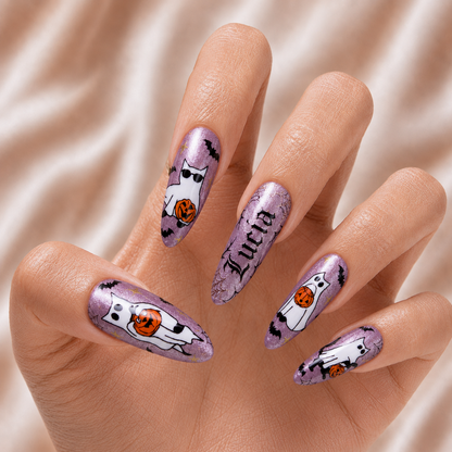 Ghost Cat - Personalized Press-On Nails