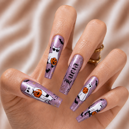 Ghost Cat - Personalized Press-On Nails
