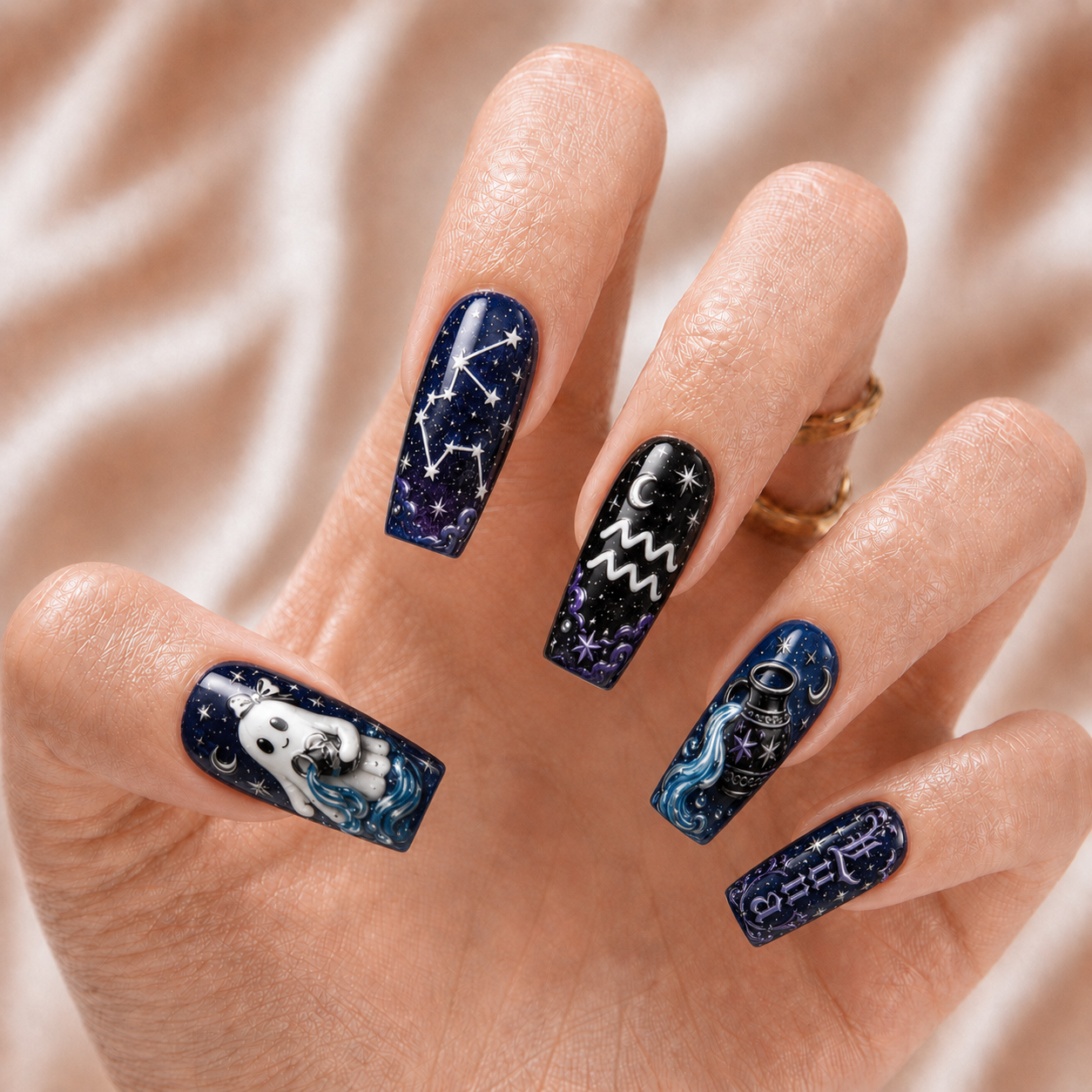 Ghost Zodiac - Personalized Press-On Nails